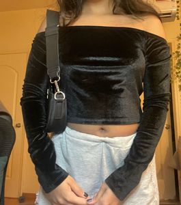 Velvet Off-Shoulder Top 🕷️