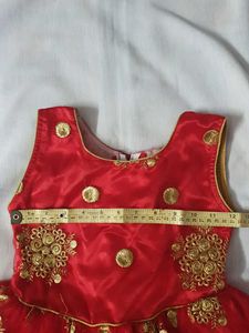 Girls Red Partywear Dress | Function Wear Gown