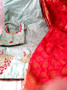 Embroidered Lehenga Choli With Banarsi Duppata