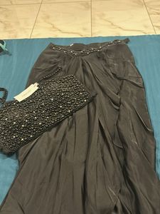 3 Piece Indowestern (blouse, Drape Skirt & Strug)