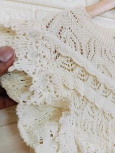 Zara Knit Top with Lace Details