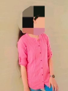 Casual Women Pink Shirt (S/M)