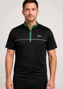 FILA Men's Active Half-Zip Polo Shirt