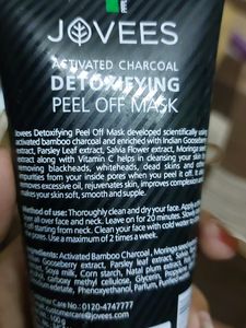 Jovees - Activated Charcoal Detoxifying Peel Off Mask (For All Skin Types)