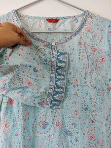 Elegant Blue Printed Kurta