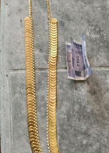 Kasu Mala Kasumalai Laxmi Lakshmi coin temple jewellery necklace set Gold-plated Plated Brass NecklaceName: Kasu Mala Kasumalai Laxmi Lakshmi coin temple jewellery necklace set