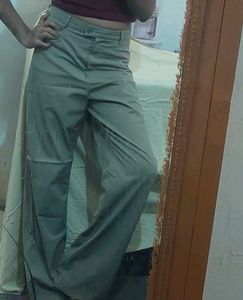 Stylish Grey And Olive Green Pants Set