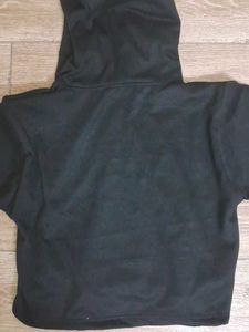 Black Crop Hoodie