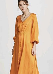 Orange Midi Dress