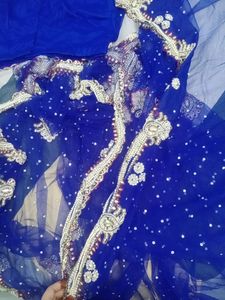Zardozi Pearl Work Saree With Patticote Rarely Us
