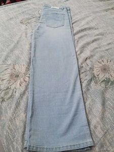 Light Wash Wide Leg Denim Jeans