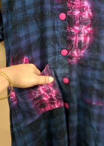 Pure Cotton A-line Kurti With Attached inner.