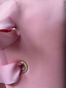 pink puffy pocketed  dress top
