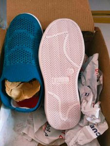 Blue Knit Sneakers