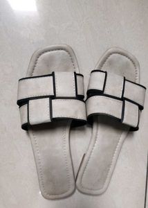 Off White Stylish Slippers