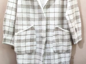 imported luxury women&#39;s plaid overcoat