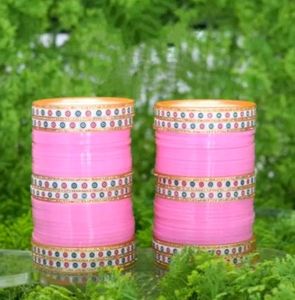 Unique Pink Colour Bridal Chura