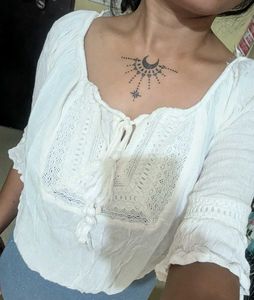 Boho Off-Shoulder Crop Top