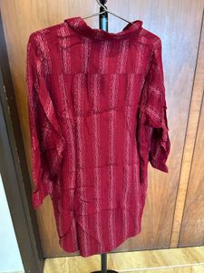 LONG INDOWESTERN TOP