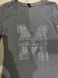 Grey Moschino Long Sleeve top