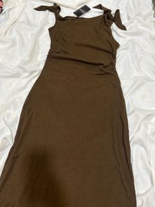 Elegant Brown Maxi Dress