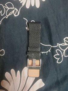 Black Leather Watch Band