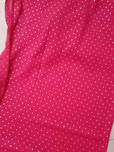 Pink Golden Work Part Wear Duppata