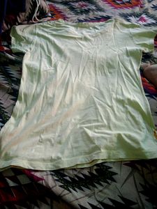 Yellow Colour Tshirt For Girls