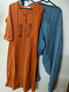 Orange Kurtha Suit Payal Brand