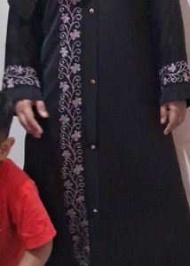 Elegant Embroidered Abaya Set