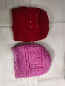 Ladies Winter Woolen Cap (Stock Clear  Sale)