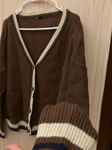 Brown Knit Cardigan