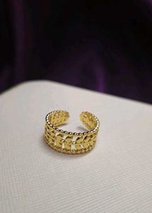 Combo Of 3 Gold Plated Anti-tarnish Statement ring