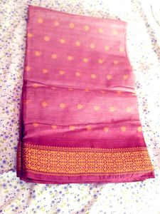 Elegant  pure silk Pink Saree 2