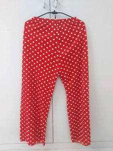 Women Red Polka Dot Palazzo