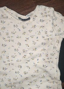 3 Set Floral Tee &amp; Black Pants