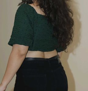 Indo-western Party Wear Crop Top