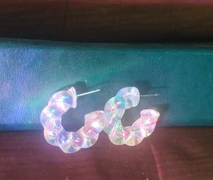 Iridescent Hoop Earrings
