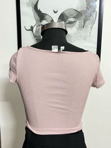 Pink Ribbed Top