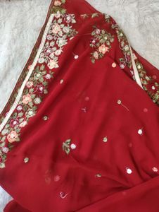 BEAUTIFUL RUST RED SAREE 🌹