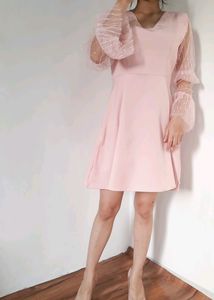 SHEIN Combo Pink Dress &amp; Shrug