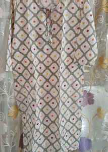 Beautiful White Kurta With Tassels