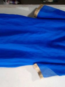 Stiched Silk Blue Kurti