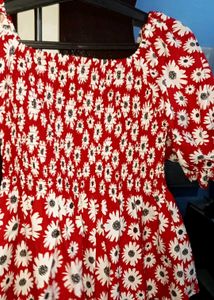 Floral Red Top