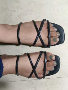 Black Strappy Sandals