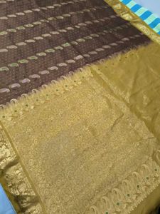 pure silk Kanjivaram Beautiful vintage Indian sar