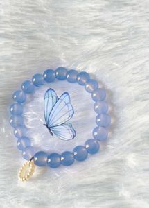 Blue Beaded Butterfly Bracelet🧿🌊🩵