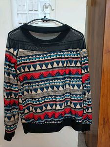 Korean Mesh Patchwork Top (Price Negotiable If Any
