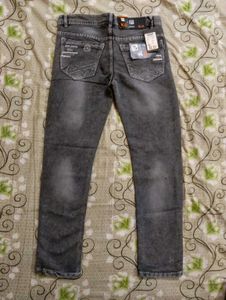 Stylish Gray Denim Jeans