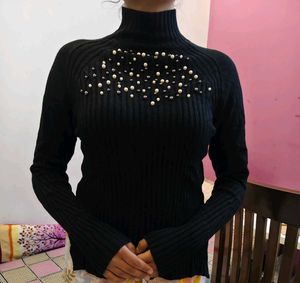 Elegant Black Turtleneck Sweater